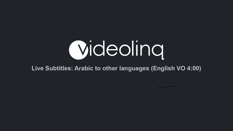 Arabic to Multiple Languages (English VO)